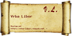Vrba Libor névjegykártya